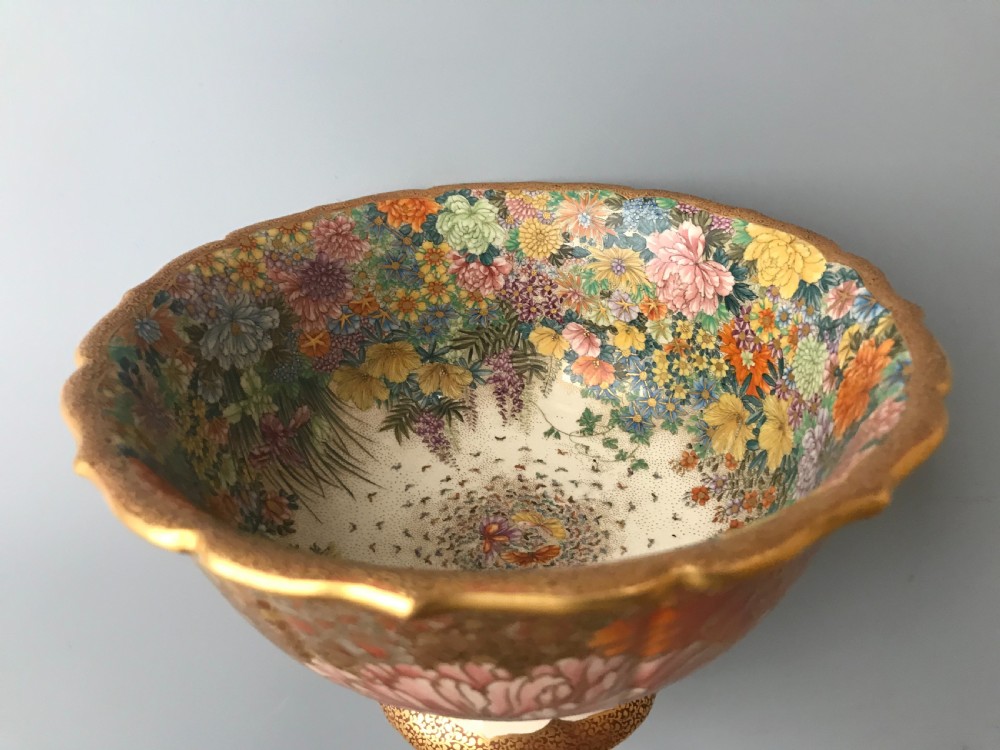 Japanese Satsuma bowl by HOZAN . View III