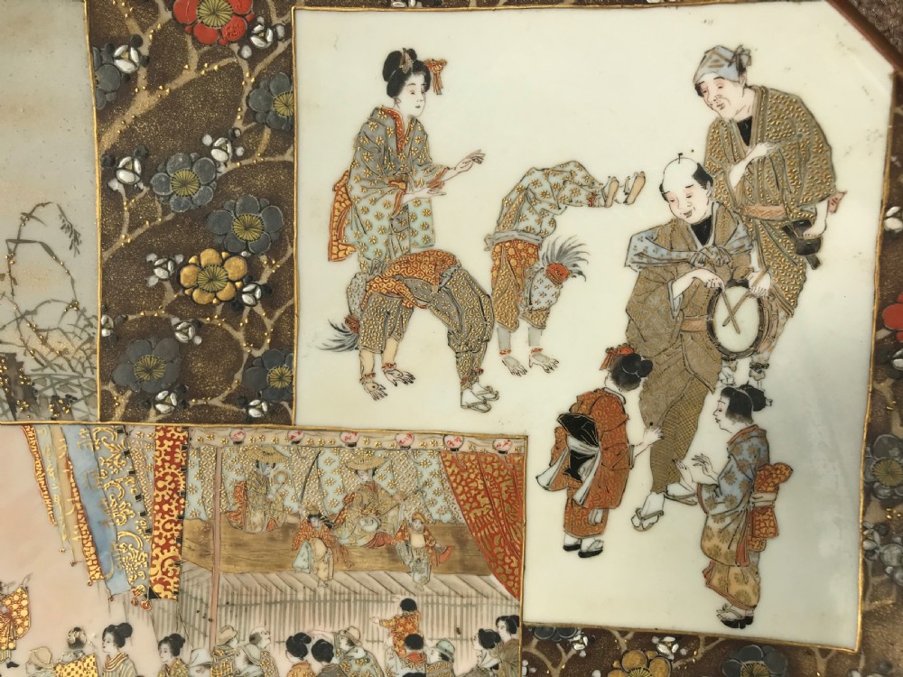 Large Japanese Kutani porcelain chargers . View XI