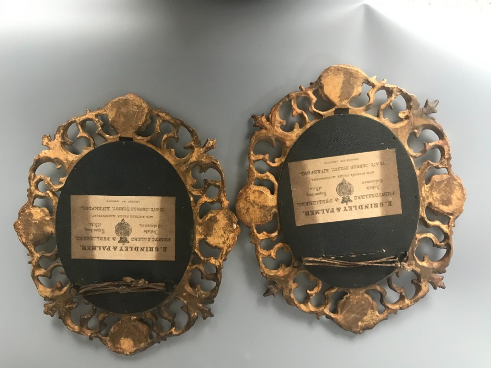 PAIR 19thC. Florentine painted porcelain plaques. View IV