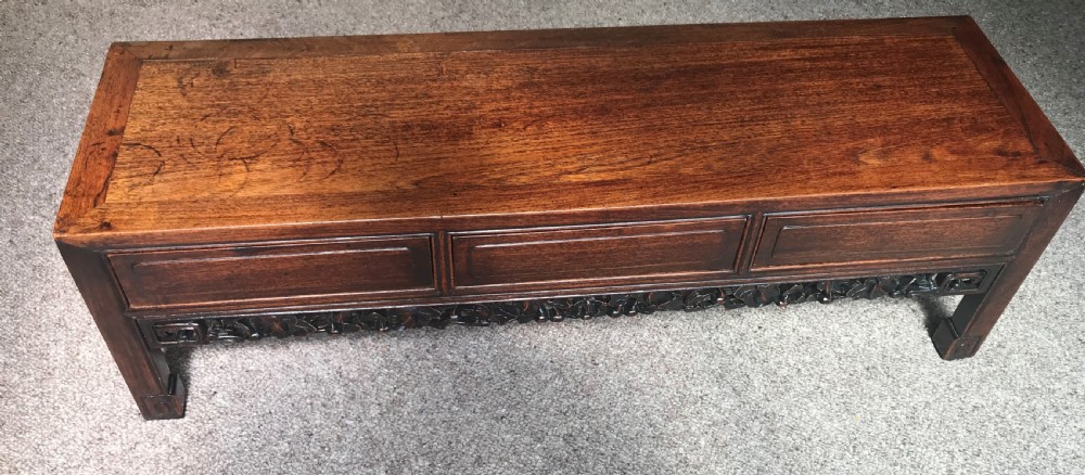 An unusual Antique Chinese hardwood alter table. View IV