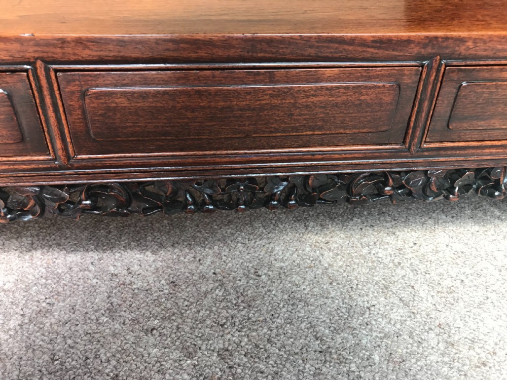 An unusual Antique Chinese hardwood alter table. View VI