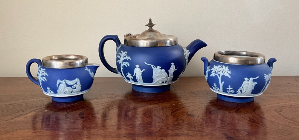 19thC.Wedgwood Jasperware Tea set.
