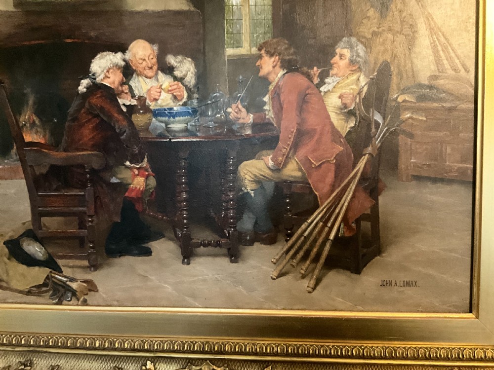 Large oil on panel by JOHN ARTHUR LOMAX .