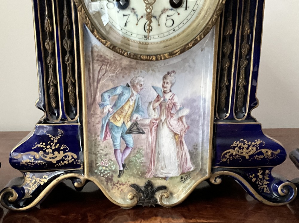 FRENCH 3 PIECE CLOCKSET. View II