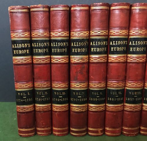 fig 1. An attractive and complete set of books comprising Alison's Europe
