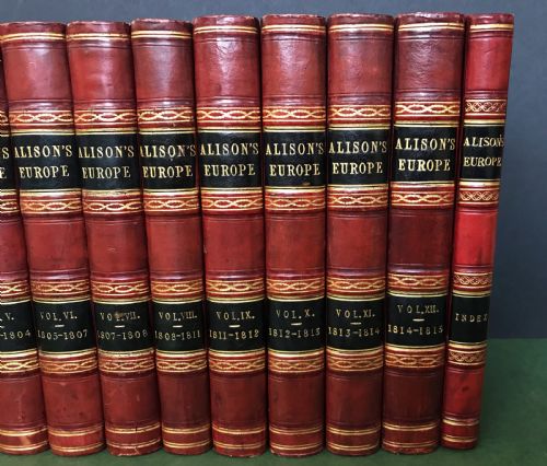 fig 2. An attractive and complete set of books comprising Alison's Europe