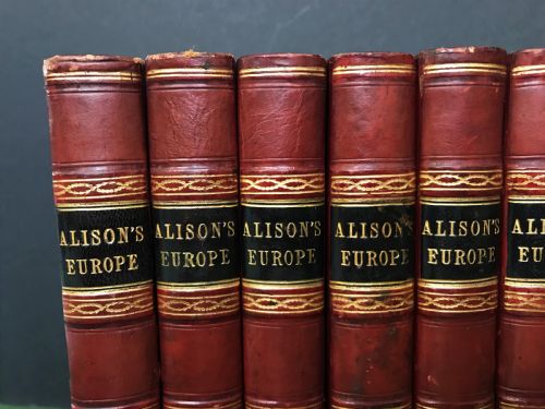 fig 3. An attractive and complete set of books comprising Alison's Europe