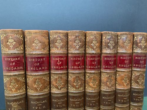 fig 2. Macaulay's History of England dated 1885 complete in 8 books