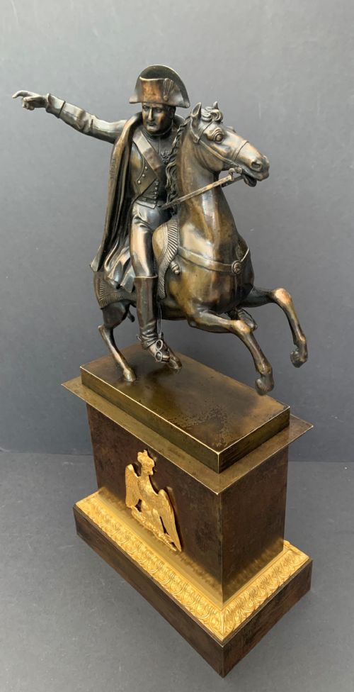 A Well Executed French Bronze of Napoleon on Horseback Circa 1825-1850