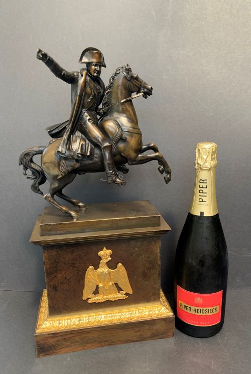 fig 1. A well executed French bronze of Napoleon on horseback circa 1825-1850