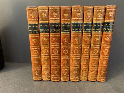 fig 1. Thomas Mortimer’s The British Plutarch complete in 8 books dated 1791.
