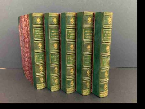 Familiar Garden Flowers Complete in 5 Finely Bound Books with Some 200 Colour Plates Circa 1880