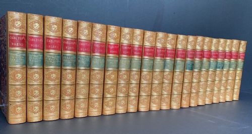 A Sparkling Uniformly Bound 21 Book Selection of Carlyle's Collected Works from the Library Edition Published 1869-1871