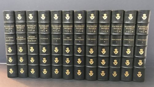 fig 2. A superb set of Sir Walter Scott's Waverley's Novels complete in 48 Riviere bound books dated 1892-1894
