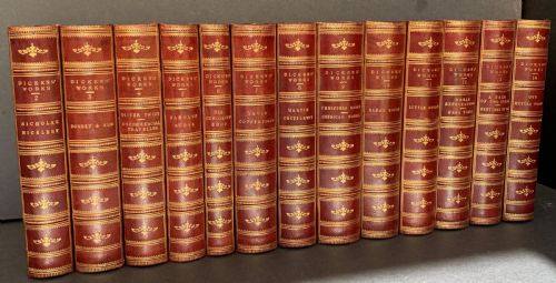 13 Uniformly Bound Books by Charles Dickens Circa 1880