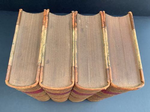 fig 1. FIRST EDITION 4 book set of The Speeches of Sir Robert Peel dated 1853