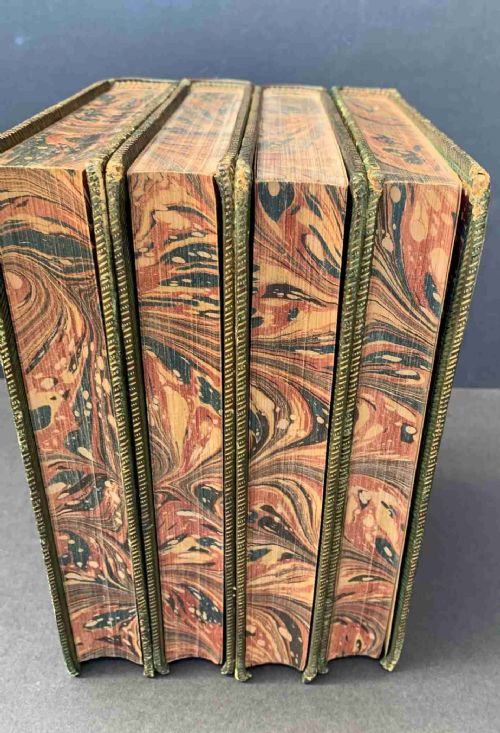 fig 3. William Hazlitt's Life of Napoleon Buonaparte complete in 4 handsome leather bound books dated 1852