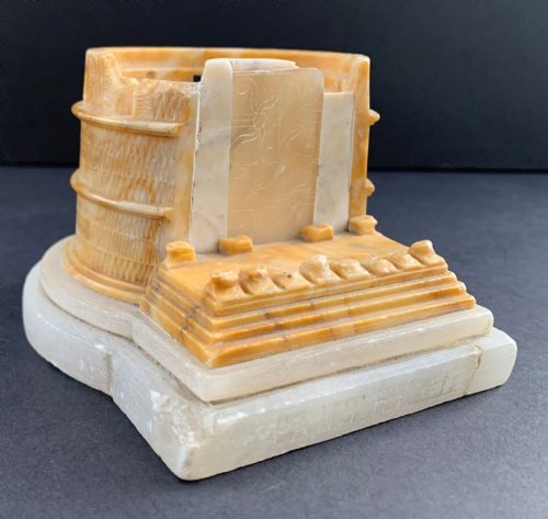 Small Grand Tour Alabaster Architectural Model of Part of the Pantheon Circa 1880