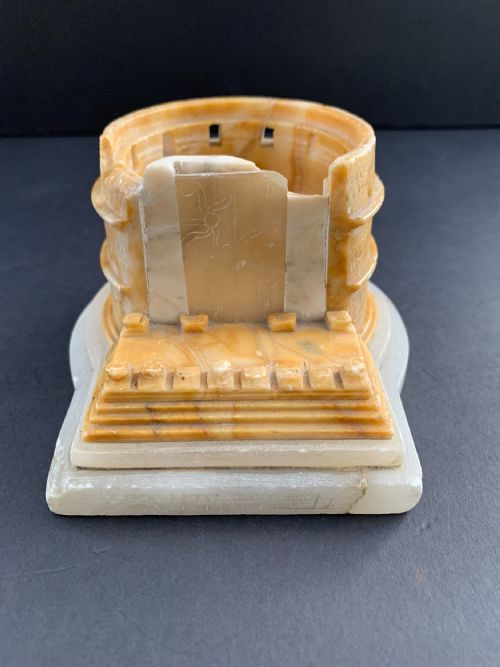 fig 1. Small Grand Tour alabaster architectural model of part of The Pantheon circa 1880