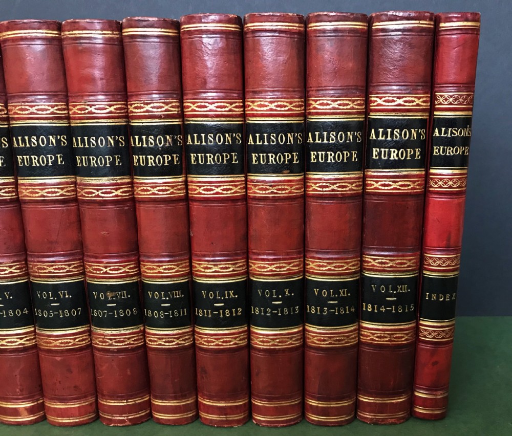An attractive and complete set of books comprising Alison's Europe  View III