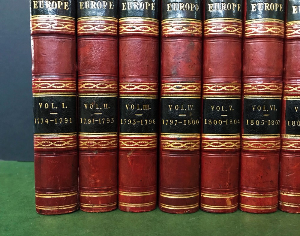 An attractive and complete set of books comprising Alison's Europe  View V