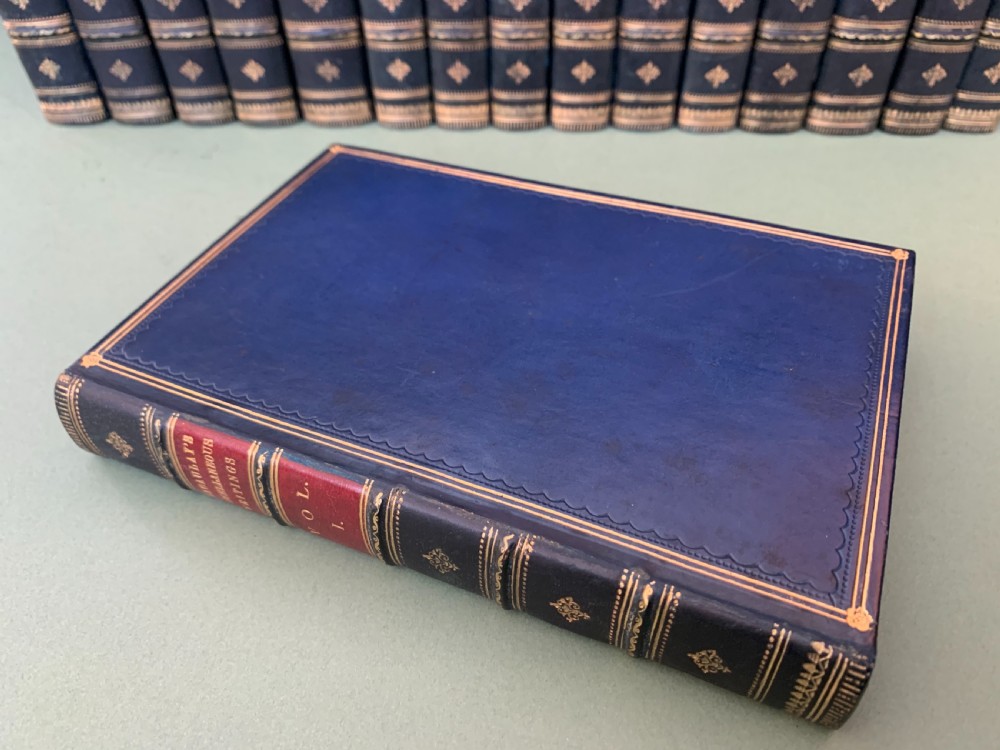 3 sets of works by Lord Macaulay in 16 uniformly bound leather books 1880-1895 View VII