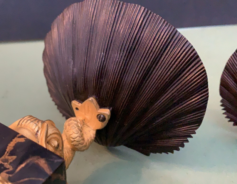 A very fine pair of Regency period bronze and gilt bronze tazze in the manner of Thomas Messenger. View IX