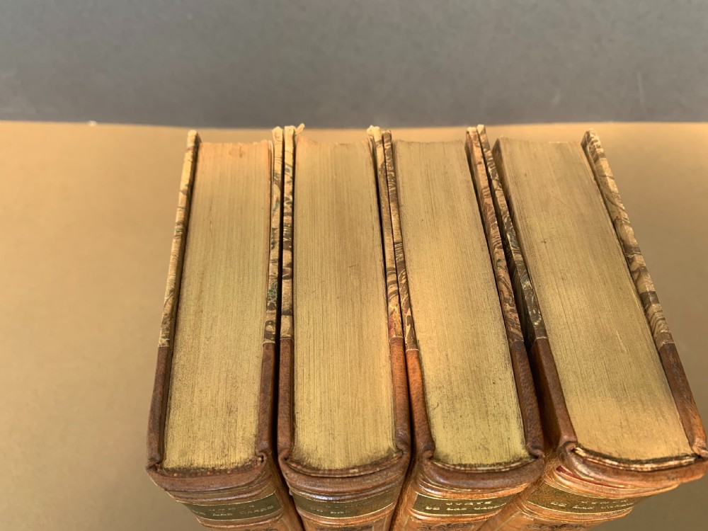 OF NAPOLEONIC INTEREST - 4 BOOK SET OF FRENCH TEXT DECORATIVE BINDINGS - LE MEMORIAL DE ST HELENE BY EMMANUEL LE COMTE DE LAS CASES - CIRCA 1920 View V