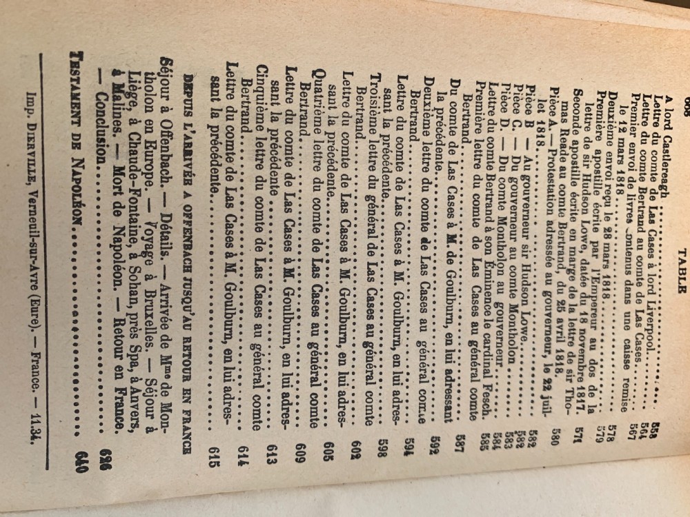 OF NAPOLEONIC INTEREST - 4 BOOK SET OF FRENCH TEXT DECORATIVE BINDINGS - LE MEMORIAL DE ST HELENE BY EMMANUEL LE COMTE DE LAS CASES - CIRCA 1920 View X