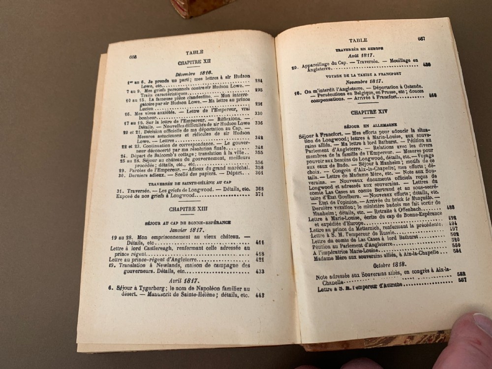 OF NAPOLEONIC INTEREST - 4 BOOK SET OF FRENCH TEXT DECORATIVE BINDINGS - LE MEMORIAL DE ST HELENE BY EMMANUEL LE COMTE DE LAS CASES - CIRCA 1920 View XI