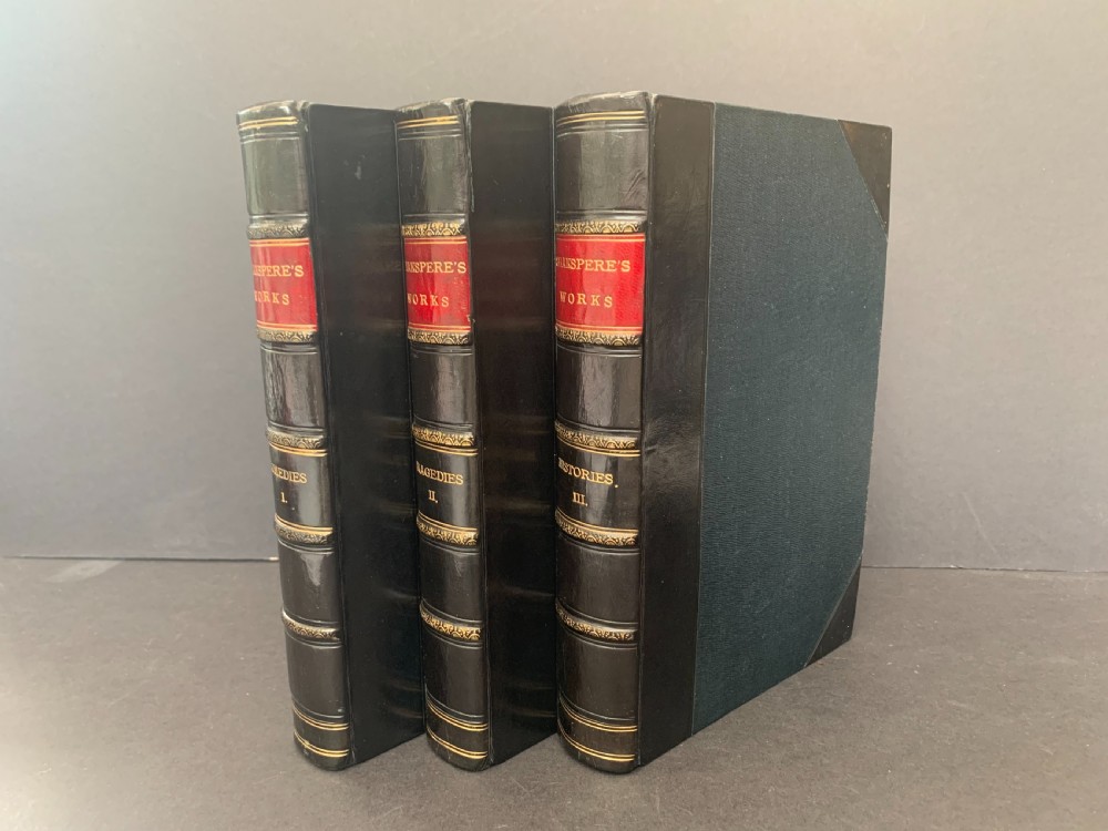 An early Victorian 3 book set of Shakspere's Works 