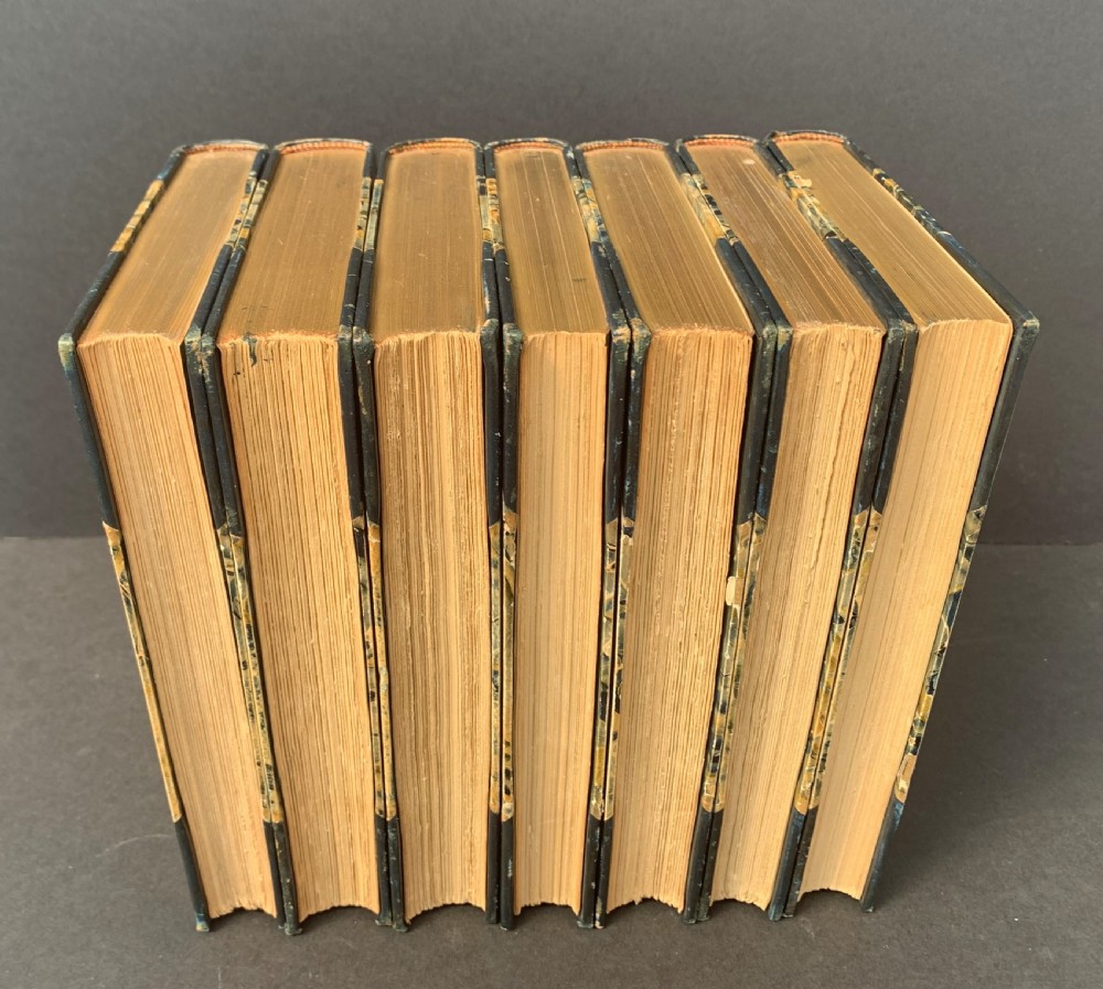 7 book set of Novels and Tales by Mrs Gaskell dated 1893-1900 and bound by Riviere View IV