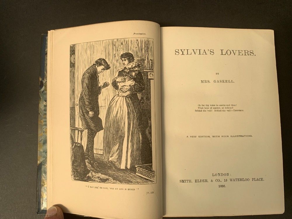 7 book set of Novels and Tales by Mrs Gaskell dated 1893-1900 and bound by Riviere View X