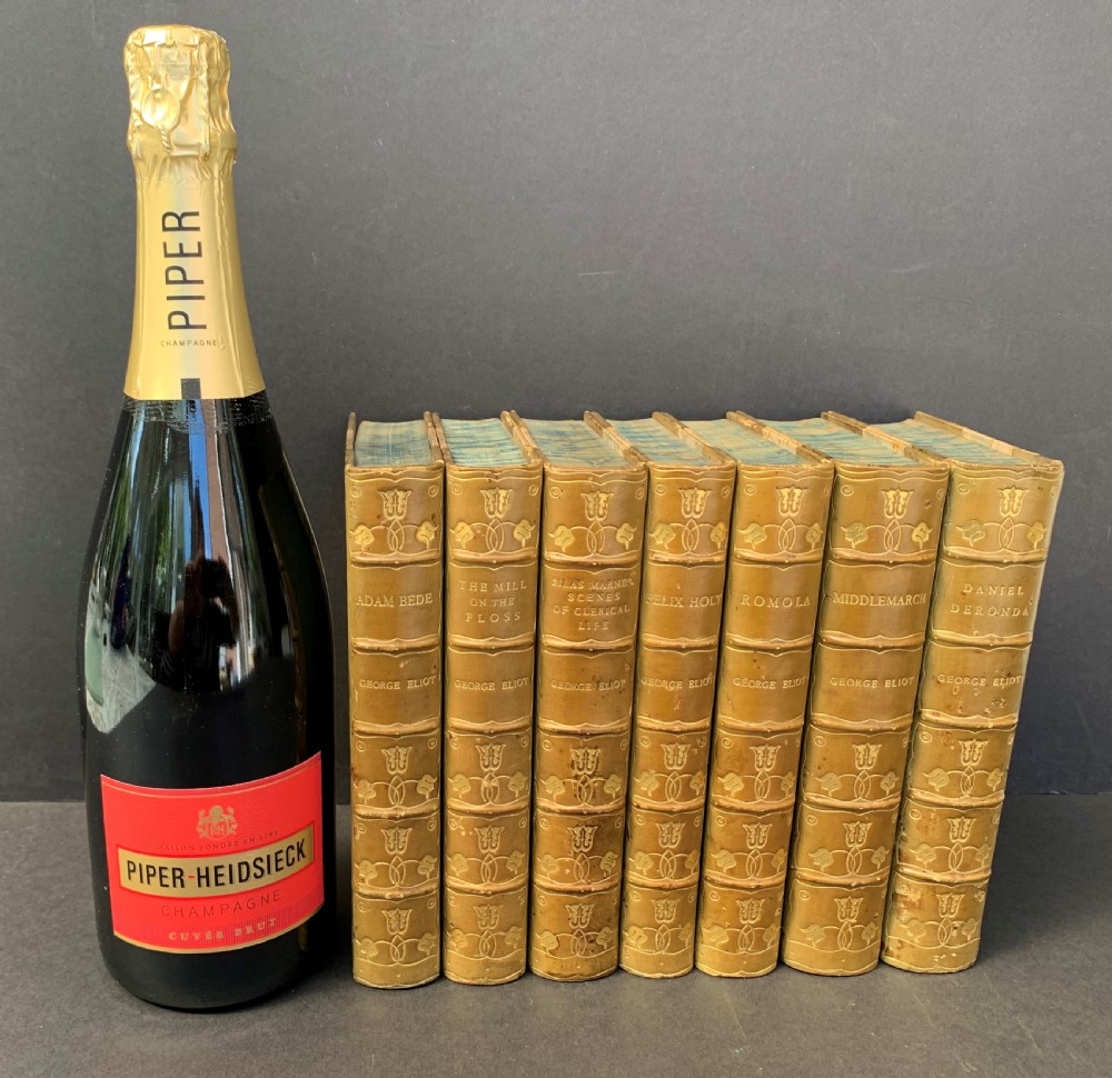 A set of the Novels of George Elliott circa 1890 complete in 7 books View X