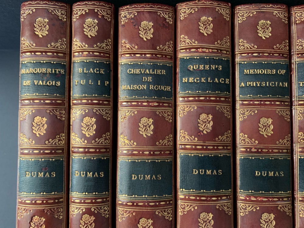 16 HANDSOME AND UNIFORMLY BOUND BOOKS BY ALEXANDRE DUMAS CIRCA 1890 View II