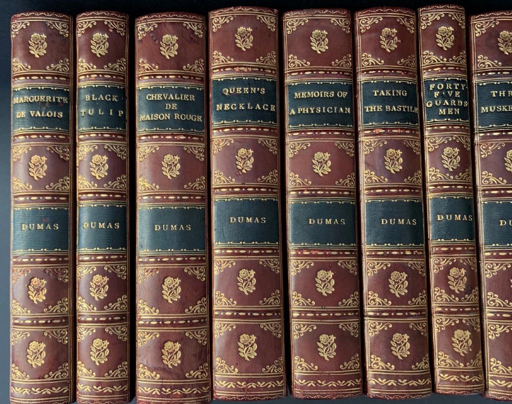 16 HANDSOME AND UNIFORMLY BOUND BOOKS BY ALEXANDRE DUMAS CIRCA 1890 View III