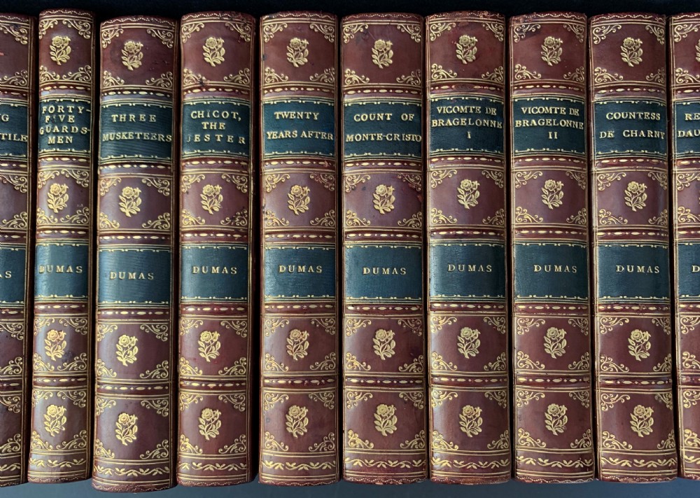 16 HANDSOME AND UNIFORMLY BOUND BOOKS BY ALEXANDRE DUMAS CIRCA 1890 View IV