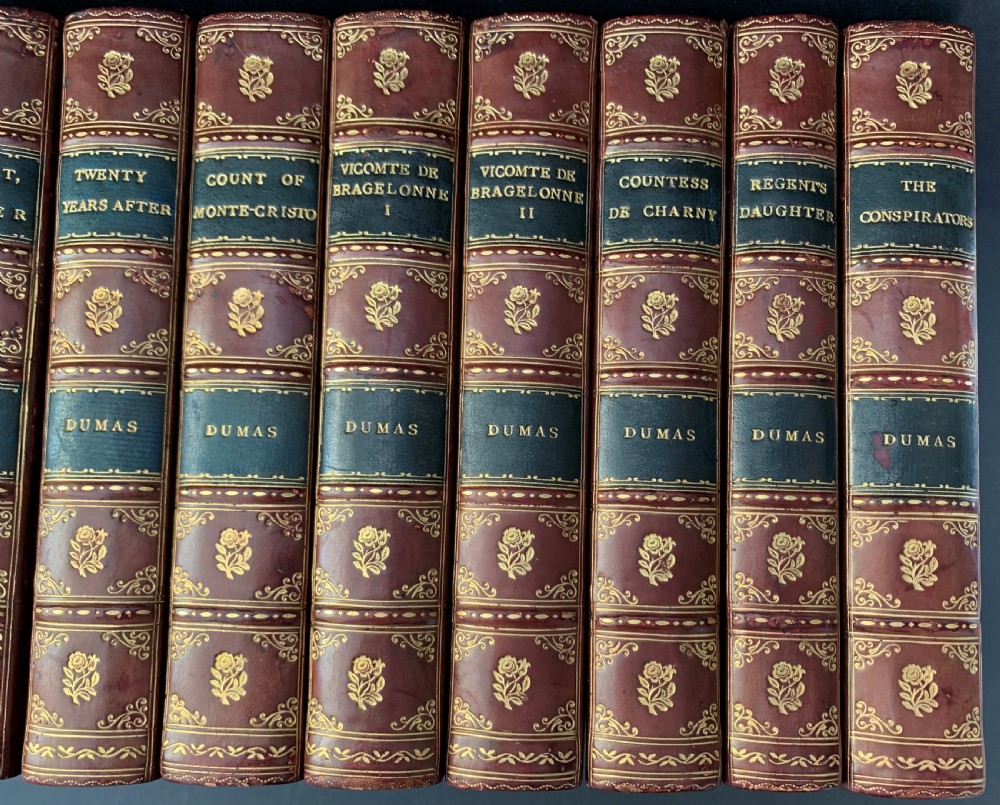16 HANDSOME AND UNIFORMLY BOUND BOOKS BY ALEXANDRE DUMAS CIRCA 1890 View V