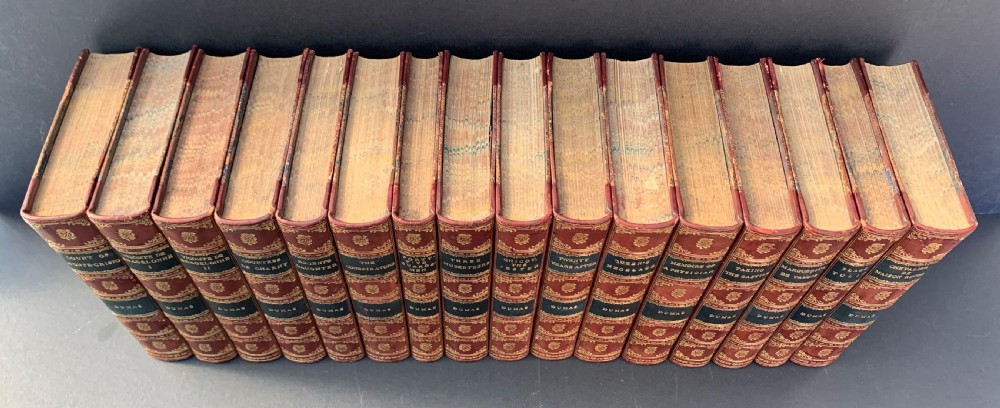 16 HANDSOME AND UNIFORMLY BOUND BOOKS BY ALEXANDRE DUMAS CIRCA 1890 View VII