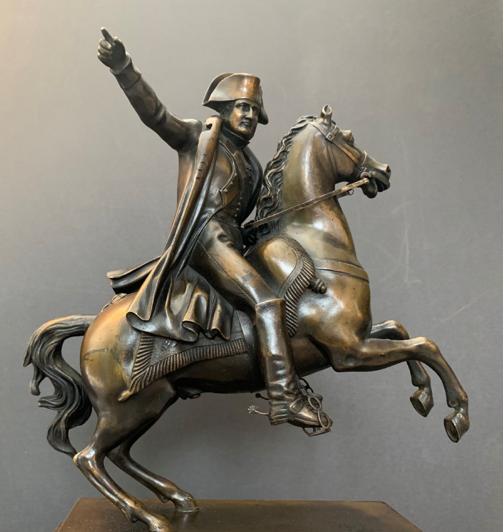 A well executed French bronze of Napoleon on horseback circa 1825-1850 View X