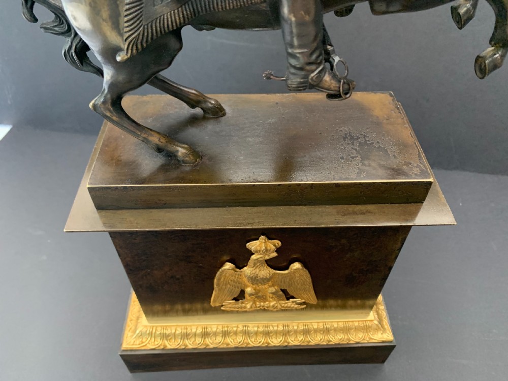 A well executed French bronze of Napoleon on horseback circa 1825-1850 View XI