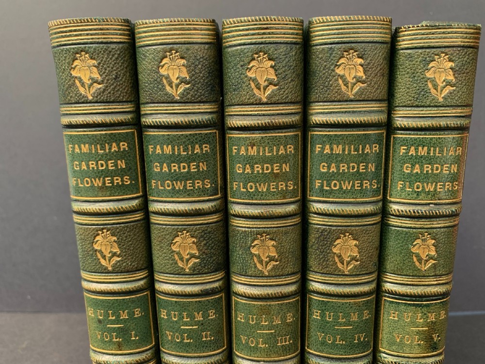 Familiar Garden Flowers complete in 5 finely bound books with some 200 colour plates circa 1880 View VII