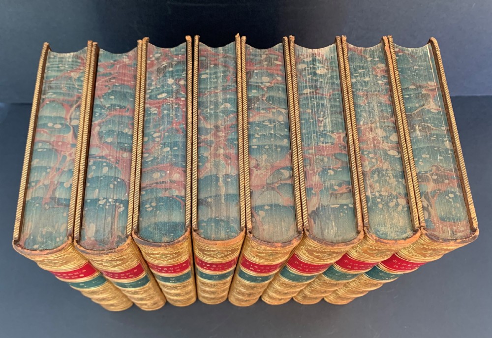 Superb and complete 8 book set of Gibbon's The History of The Decline and Fall of the Roman Empire full leather bindings by Zaehnsdorf dated 1881 View IV