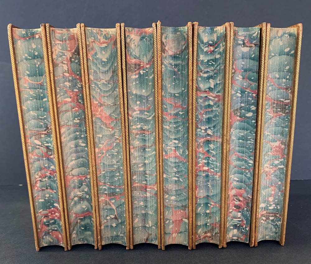 Superb and complete 8 book set of Gibbon's The History of The Decline and Fall of the Roman Empire full leather bindings by Zaehnsdorf dated 1881 View V