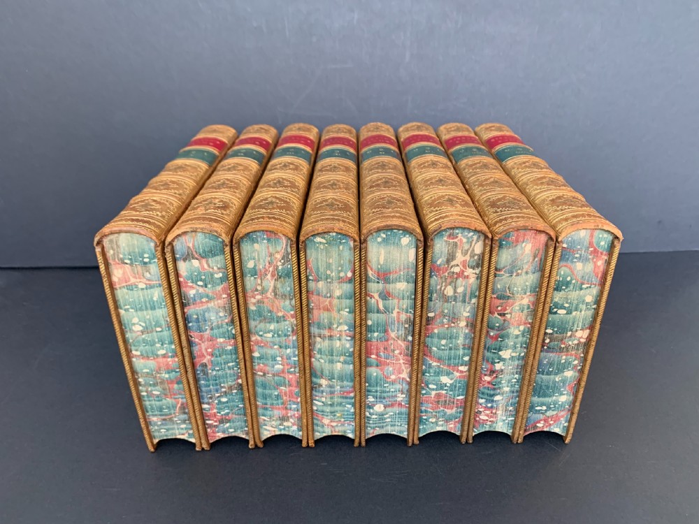 Superb and complete 8 book set of Gibbon's The History of The Decline and Fall of the Roman Empire full leather bindings by Zaehnsdorf dated 1881 View VI
