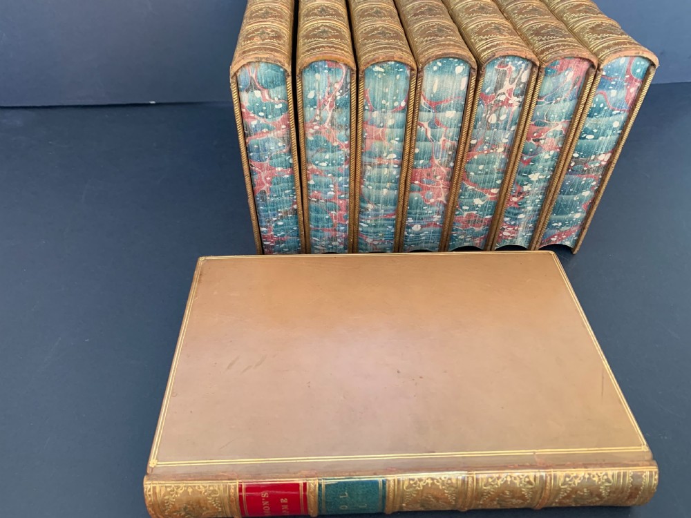 Superb and complete 8 book set of Gibbon's The History of The Decline and Fall of the Roman Empire full leather bindings by Zaehnsdorf dated 1881 View VII