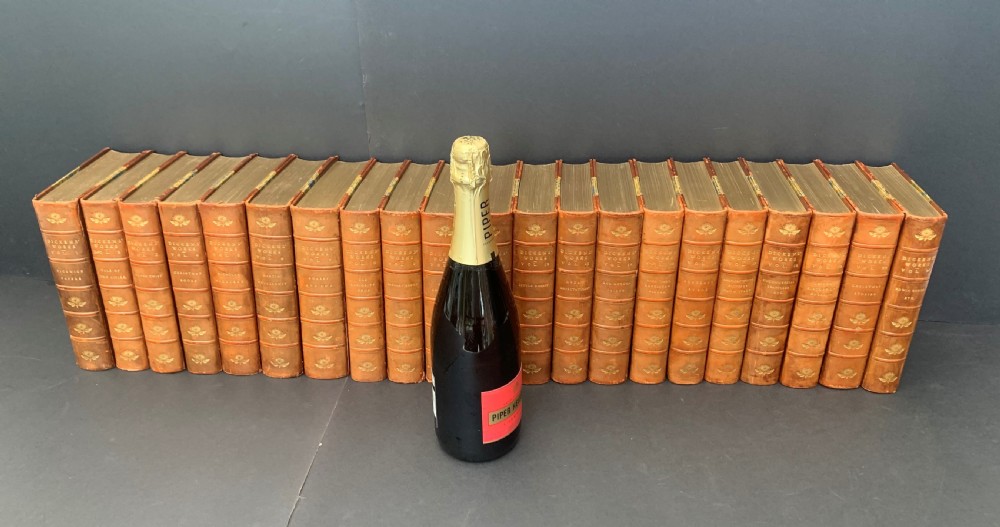 The Authentic Edition of The Works of Charles Dickens complete in 21 uniformly bound books by Riviere & Son dated 1901. View II