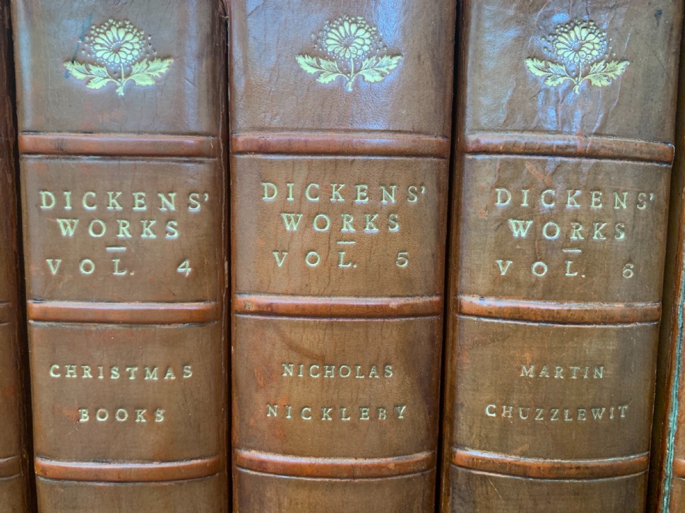 The Authentic Edition of The Works of Charles Dickens complete in 21 uniformly bound books by Riviere & Son dated 1901. View VIII