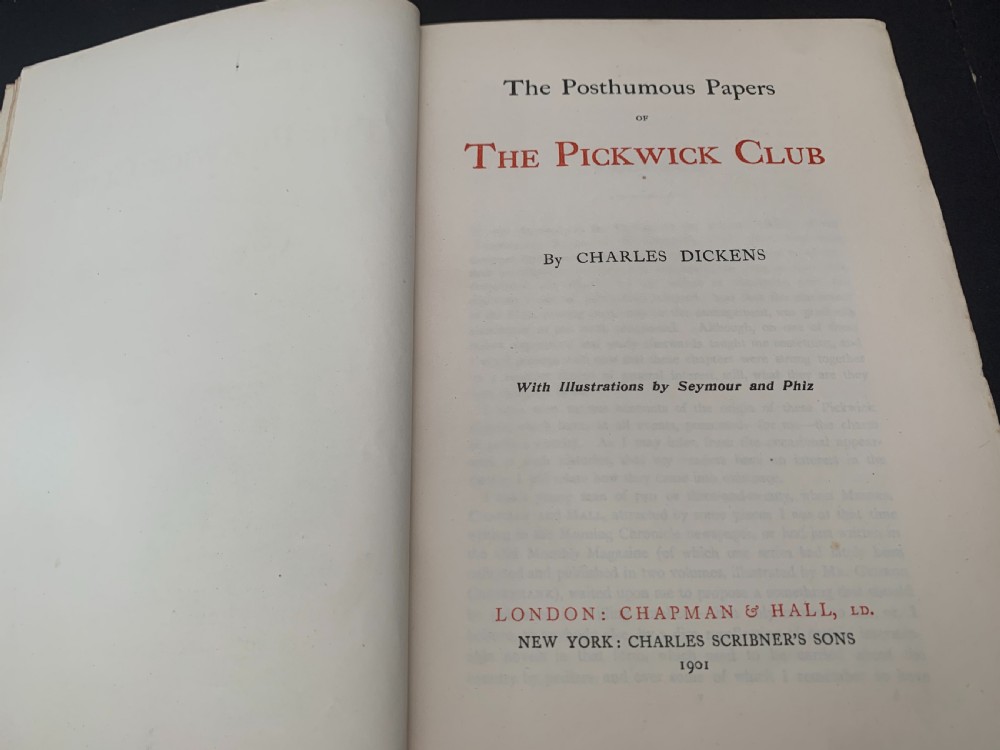 The Authentic Edition of The Works of Charles Dickens complete in 21 uniformly bound books by Riviere & Son dated 1901. View XVI