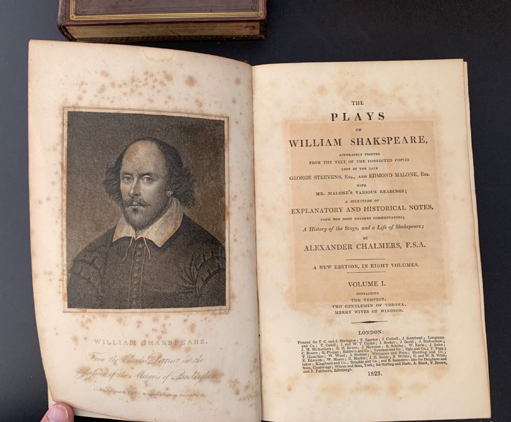 The Plays of William Shakspeare complete in 8 leather bound books dated 1823 View VII